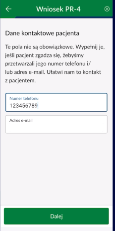 mZUS dla lekarza - wniosek PR-4 dane pacjenta screen 3 - link do powiększonej grafiki