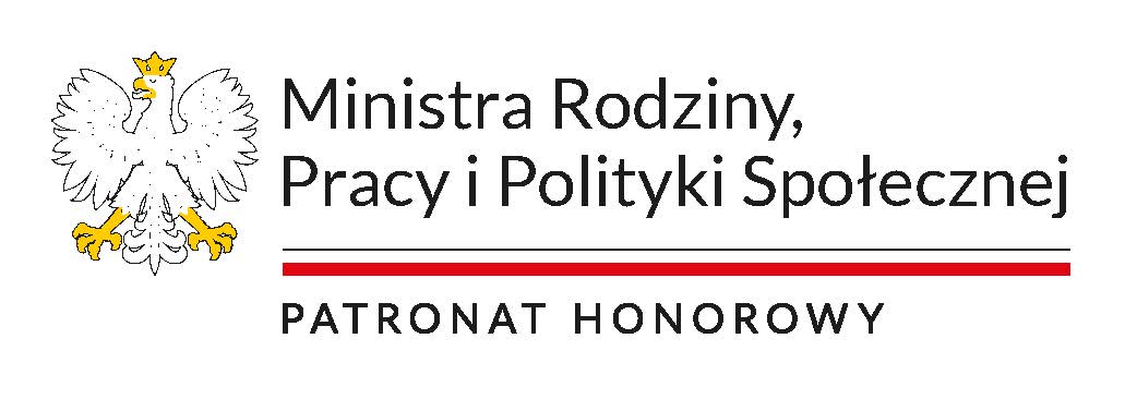 patronat honorowy logo Ministra Rodziny, Pracy i Polityki Społecznej